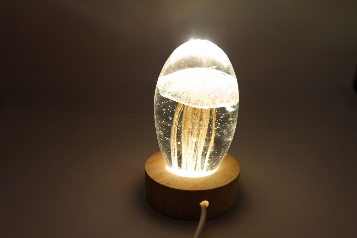 Jellyfish Glass Ornament Night Light