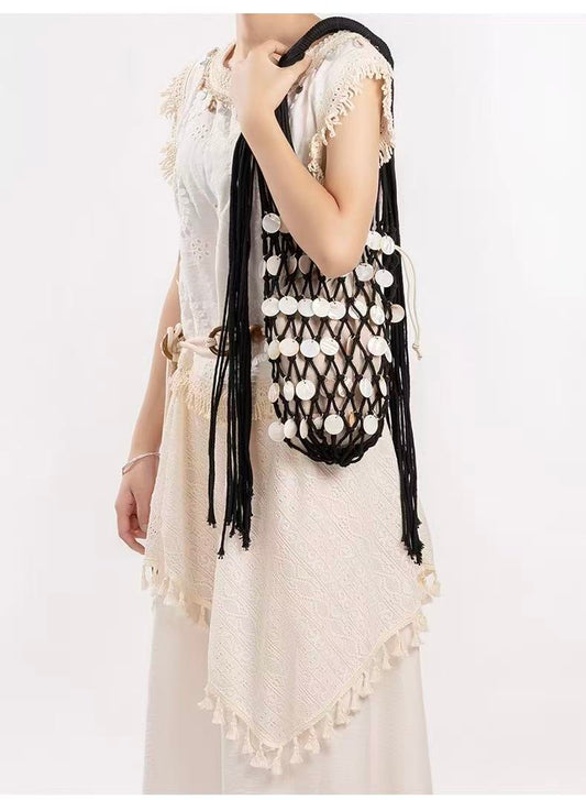 Shell Chip Casual Woven Bag
