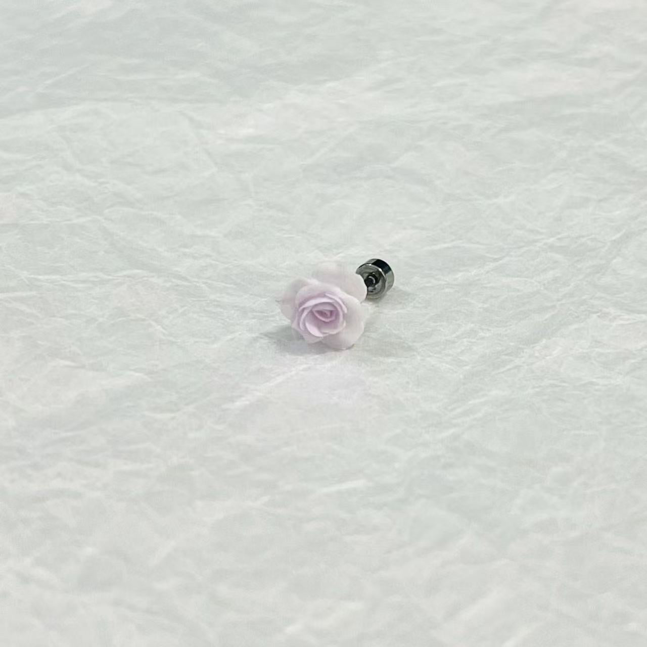 Handmade Super Mini Resin Rose Earrings
