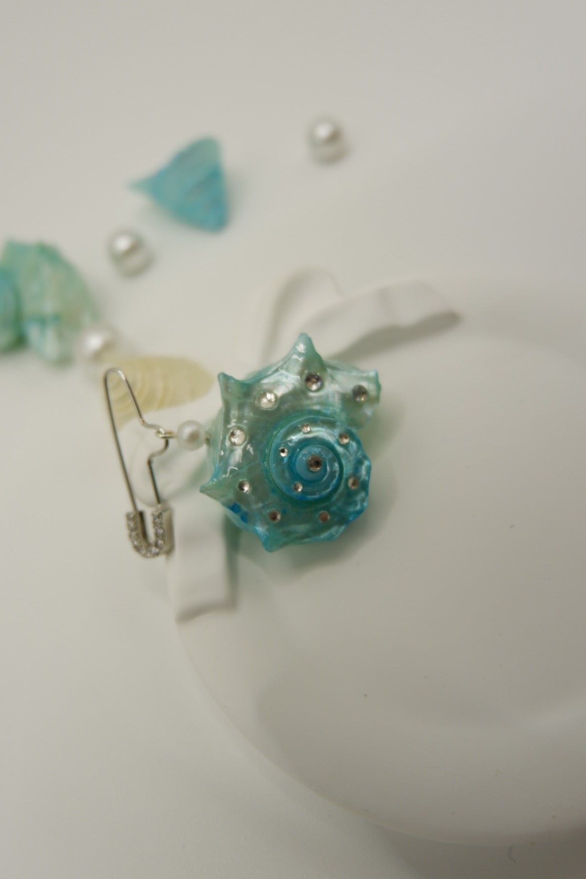 Blue Conch Brooch