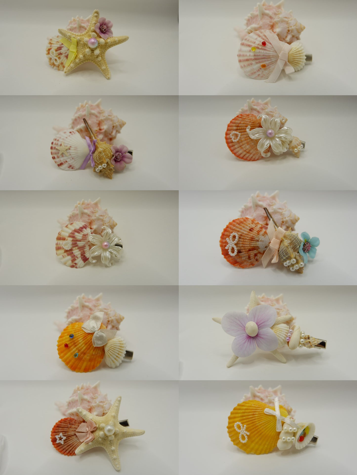 Shell & Conch Hair Clips
