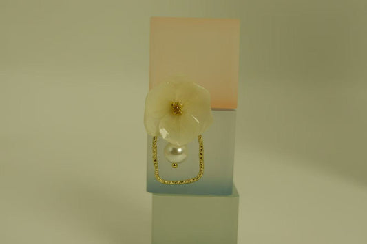 Handmade Dried Flower Hydrangea Real Flower Earrings