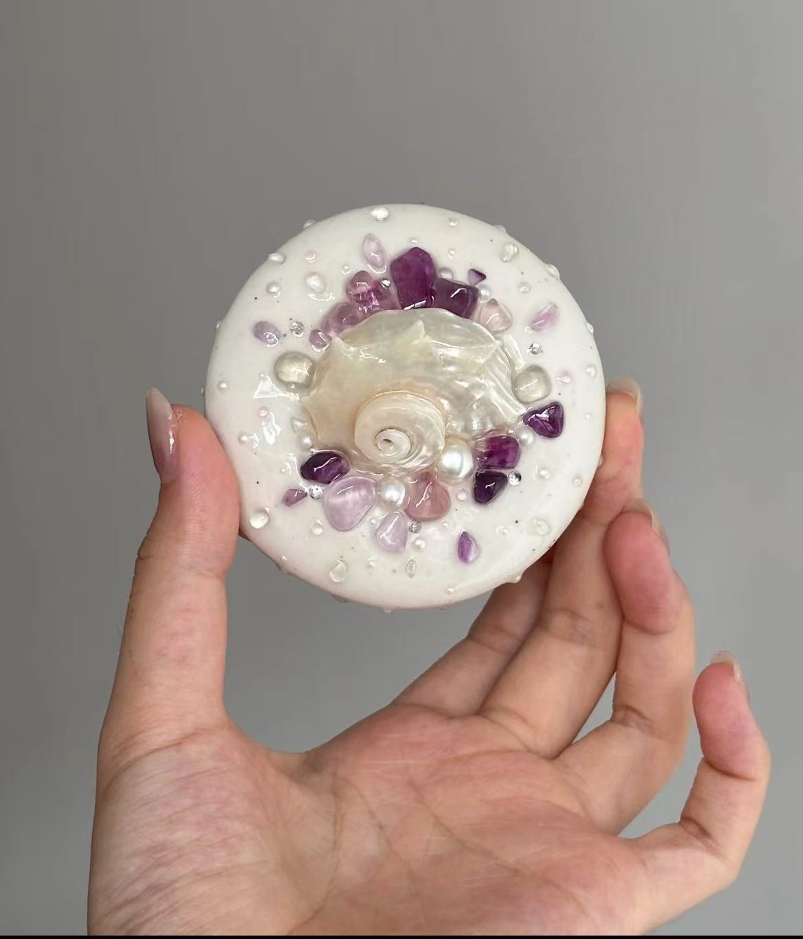 Creative Handcraft | Amethyst Shell Mirror