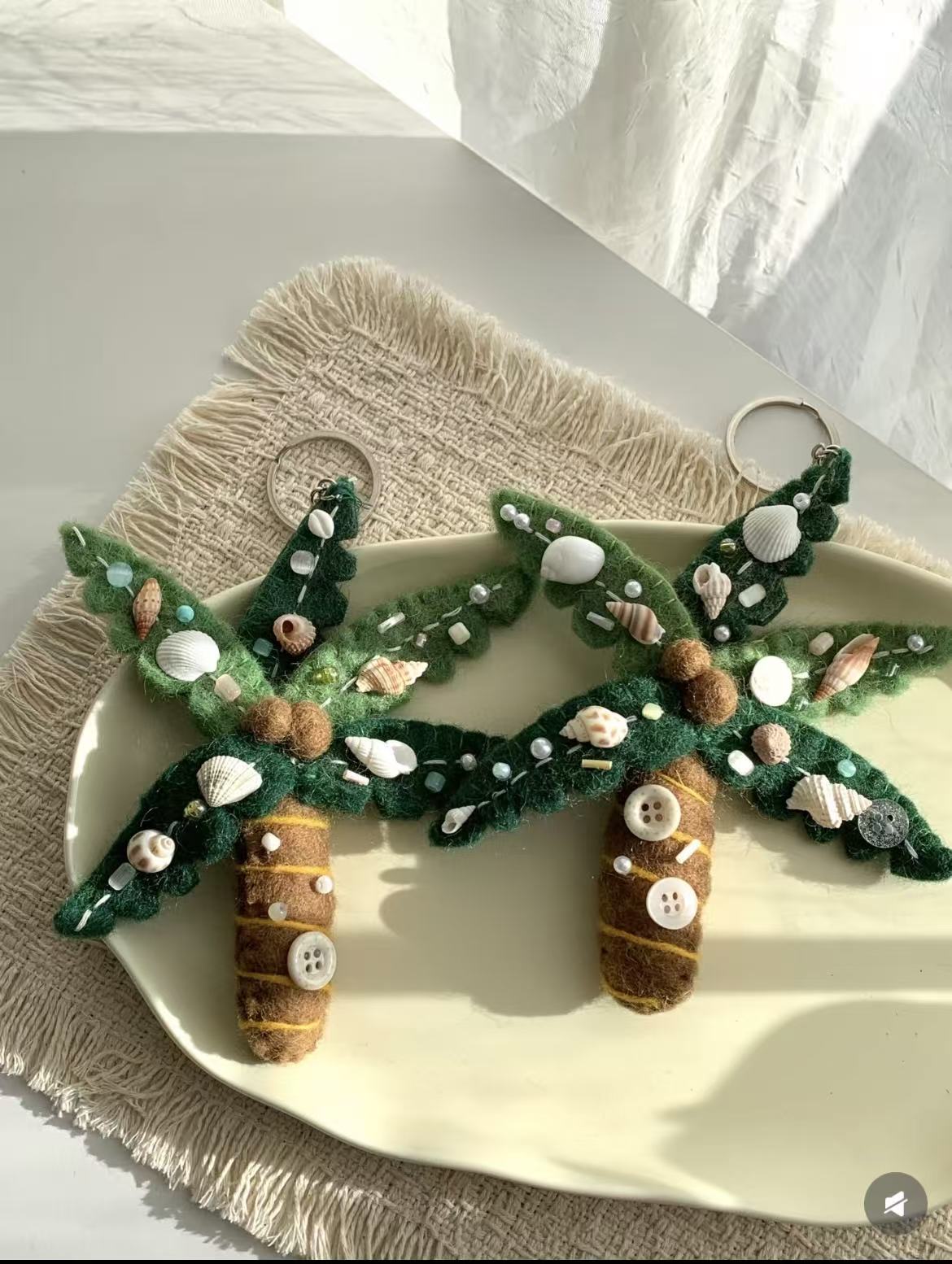 Coconut Shell Tree Keyring #Fridge Magnet (Two-in-one)