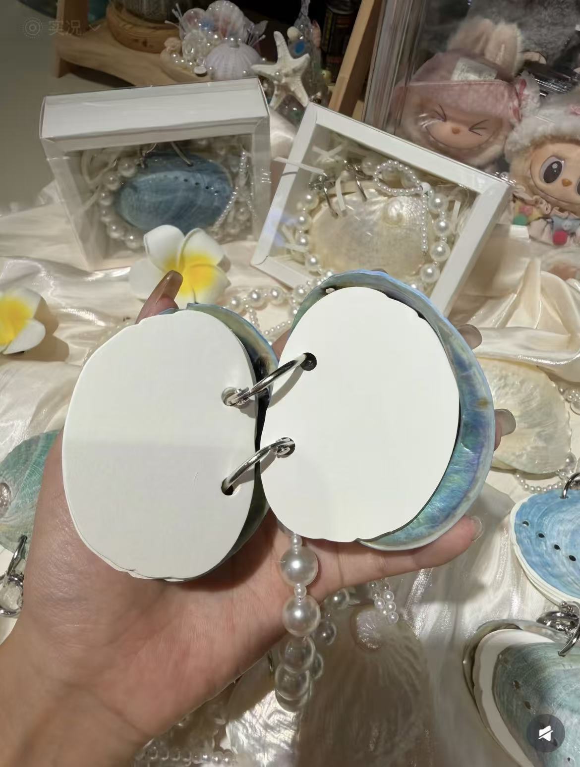 Abalone shell notebook charm