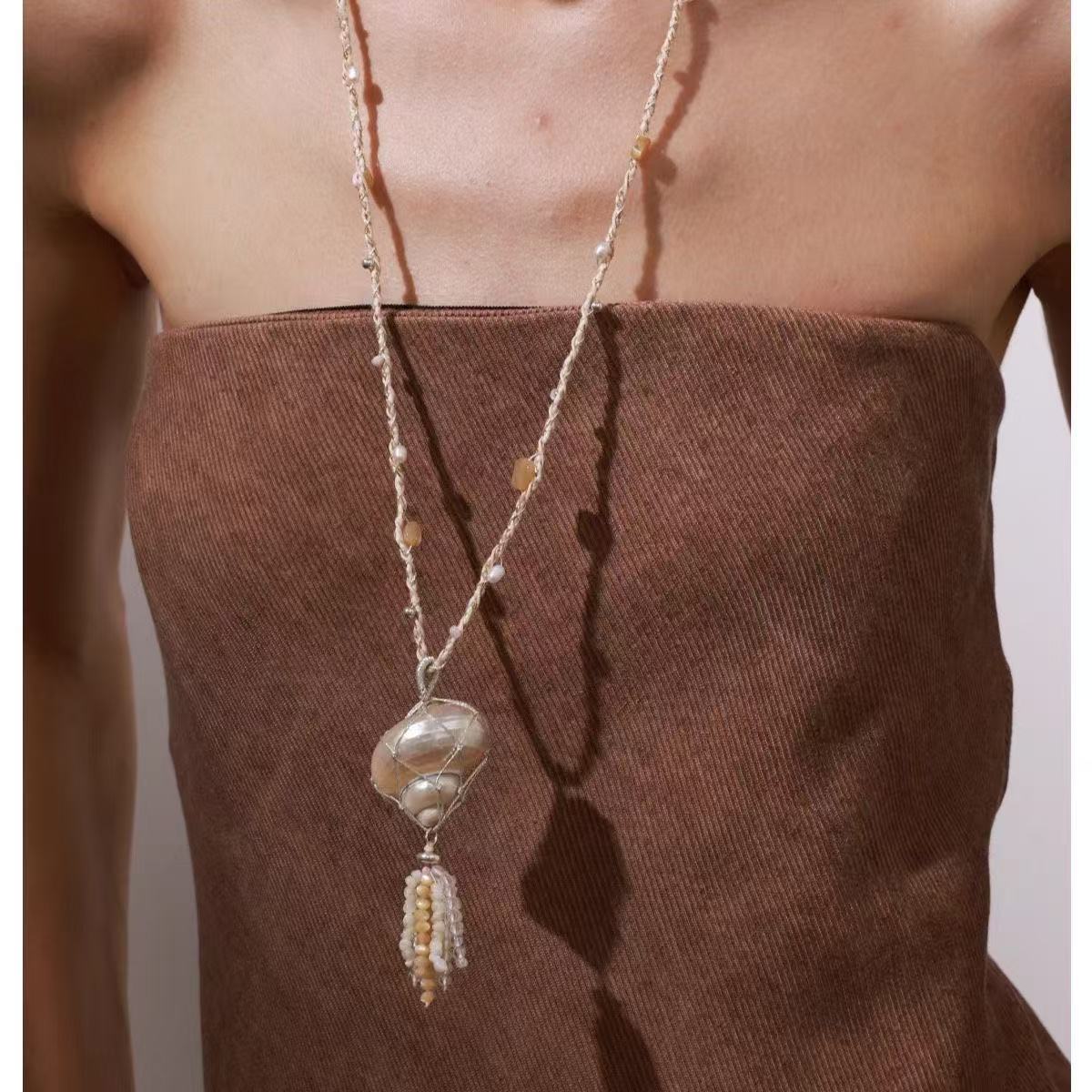 Conch shell necklace