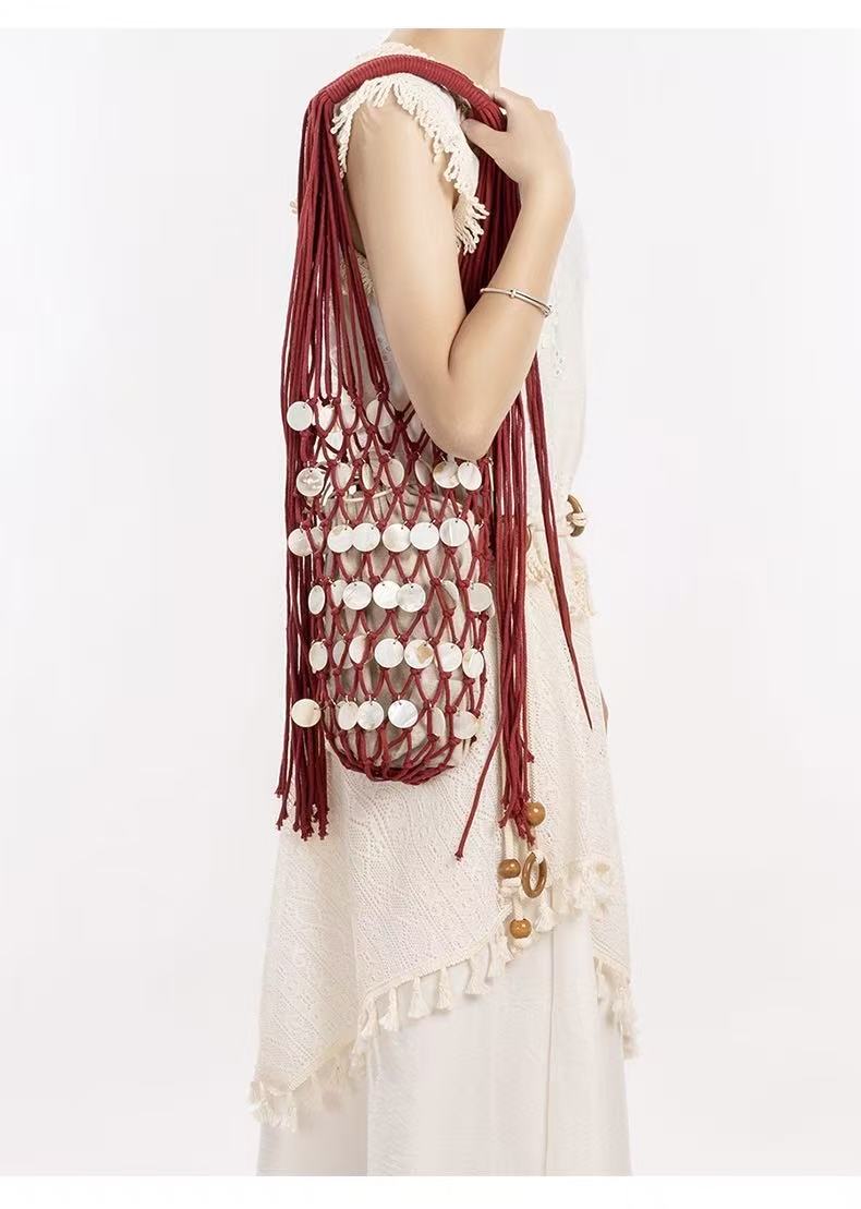 Shell Chip Casual Woven Bag