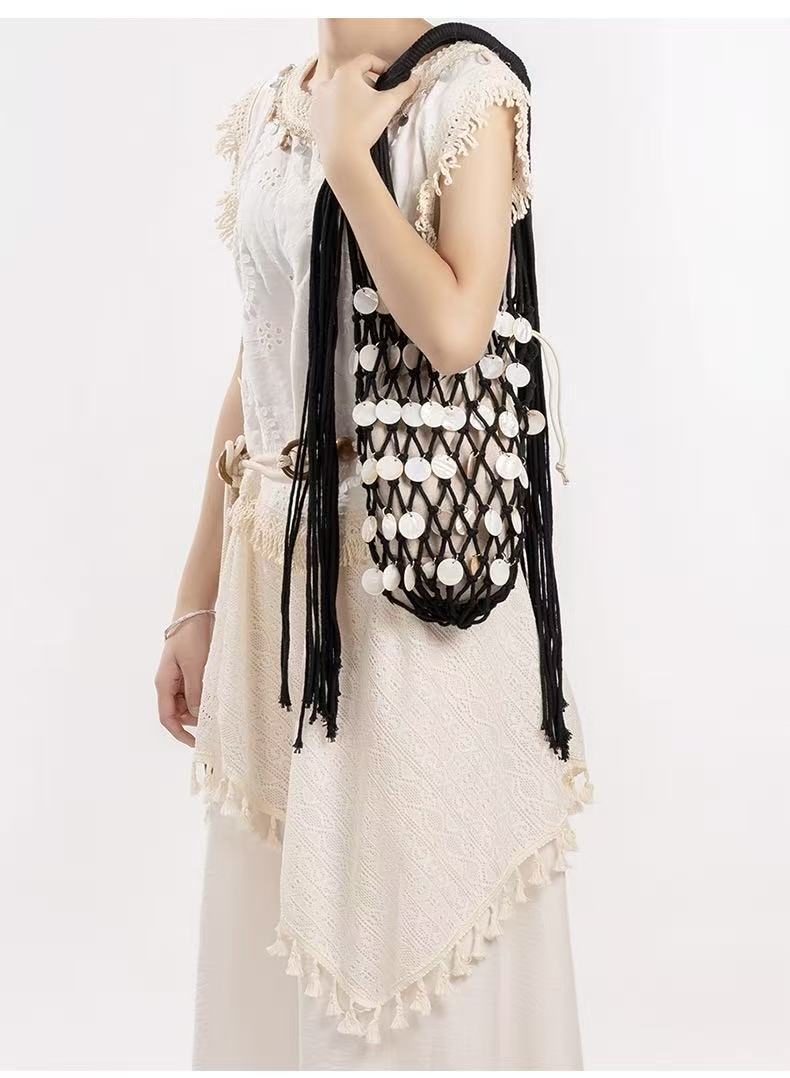 Shell Chip Casual Woven Bag