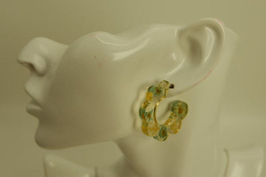 Handmade Colored Fresh Flower Earrings