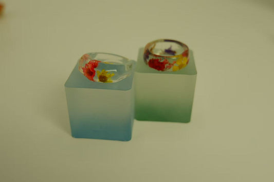 Handmade Flower Simple Resin Ring