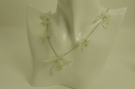 Handmade Transparent Butterfly Flower Cluster Series Necklace