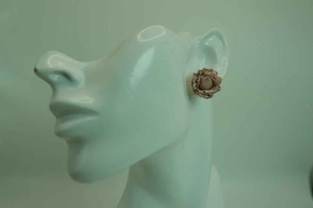 Handmade Dried - Flower Rose Romantic Earrings