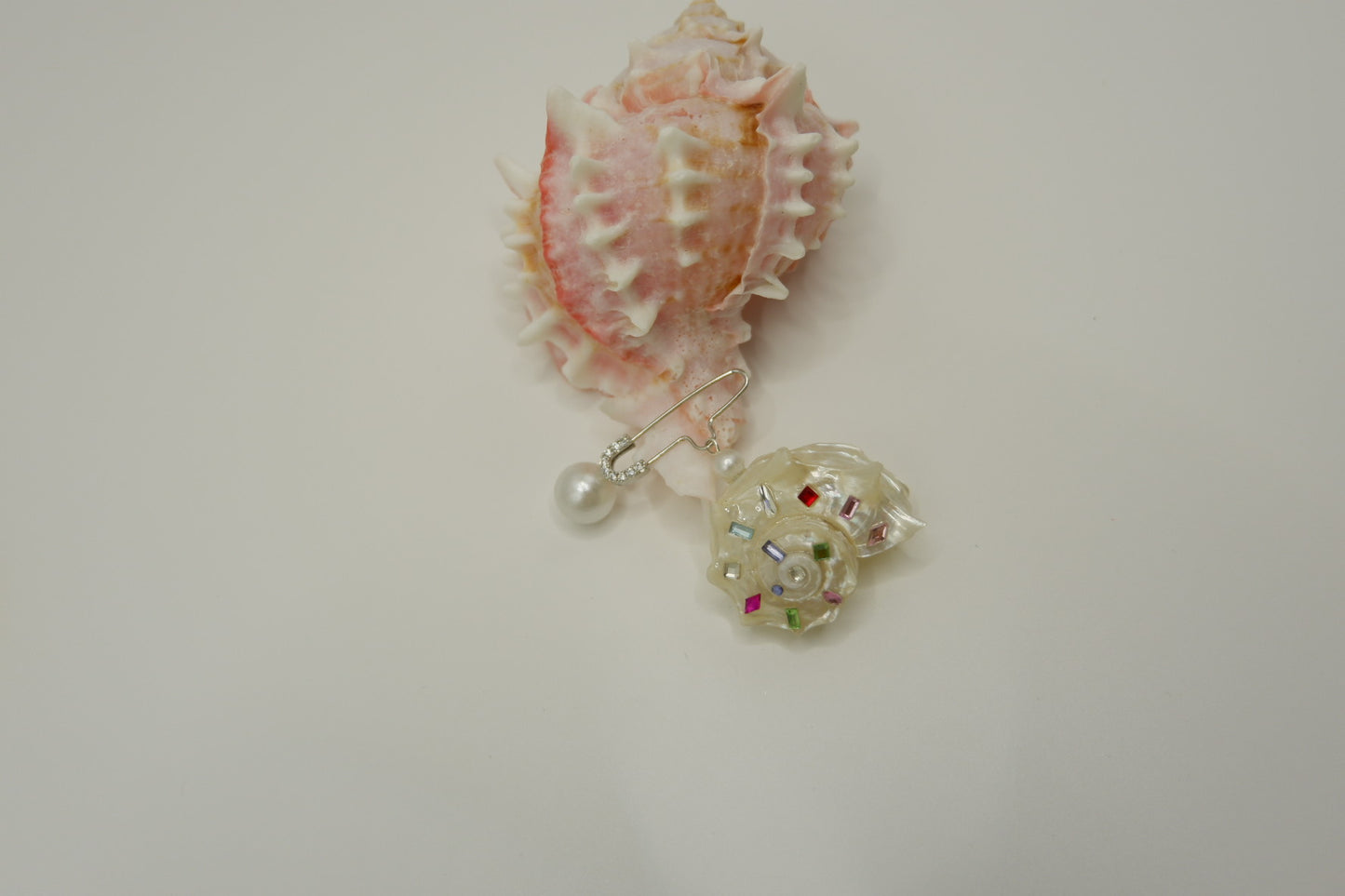White Conch Brooch