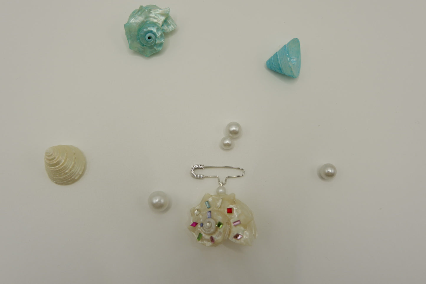 White Conch Brooch