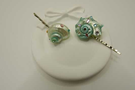 Blue Conch Hair Clip