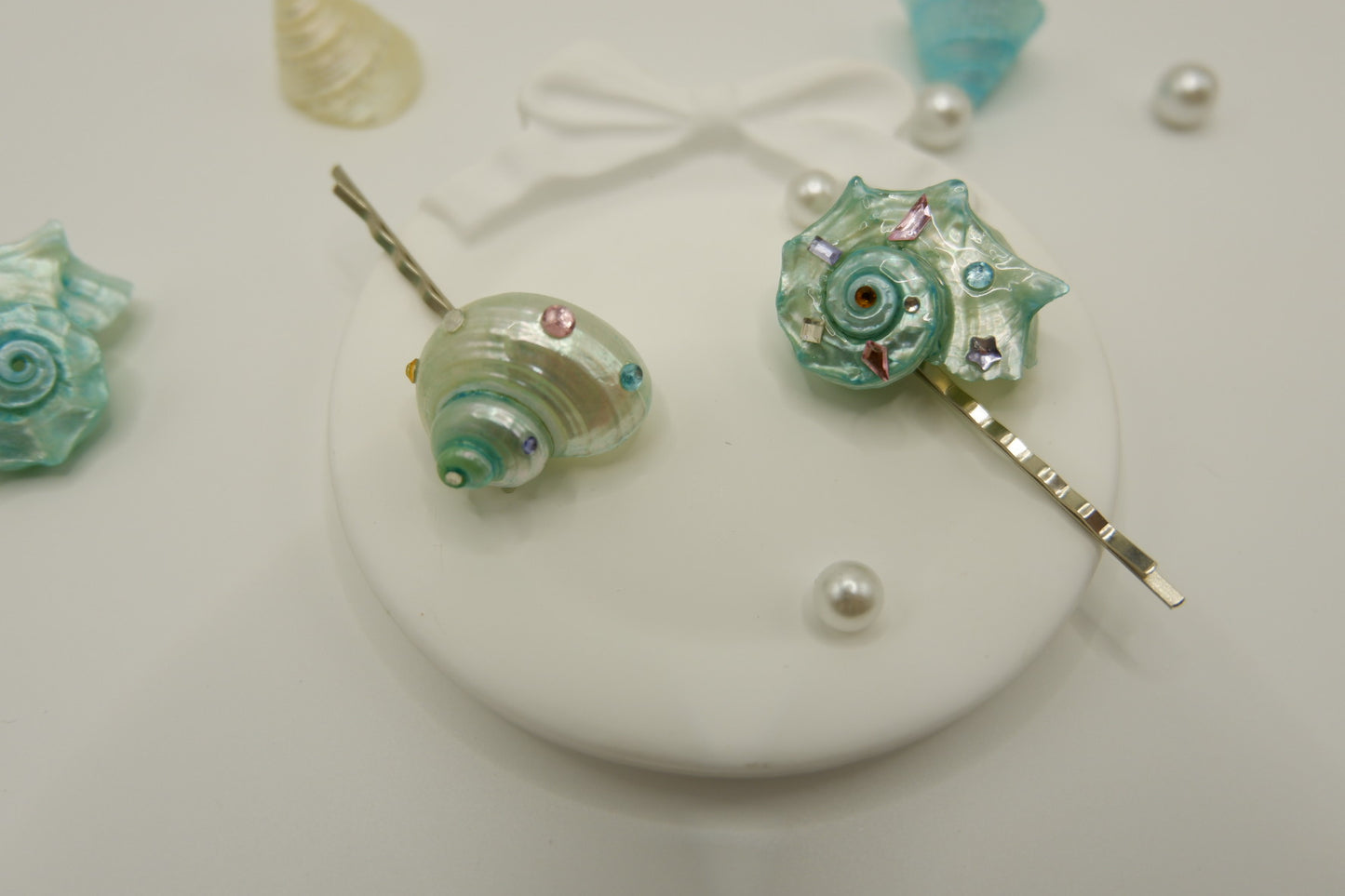 Blue Conch Hair Clip