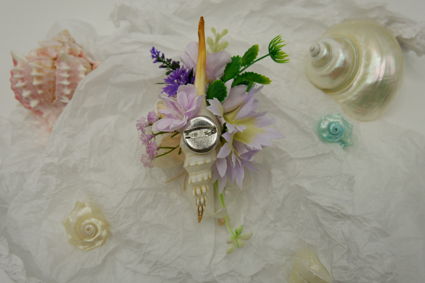 Conch Flower Brooch