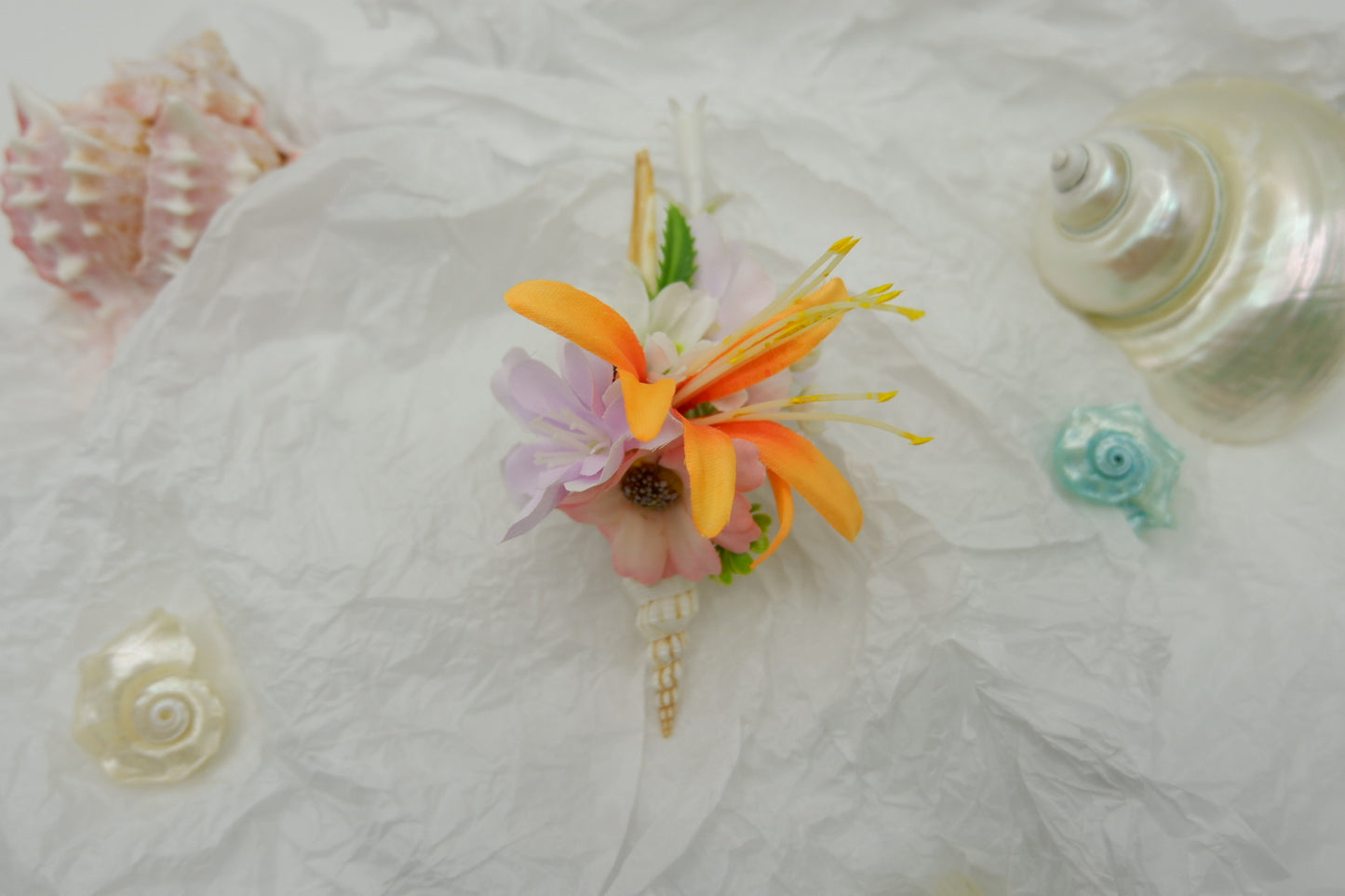 Conch Flower Brooch