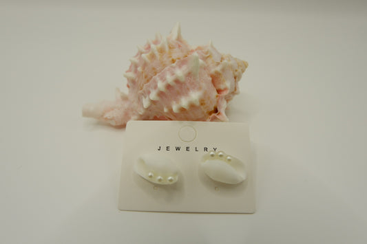Conch Shell Stud Earrings