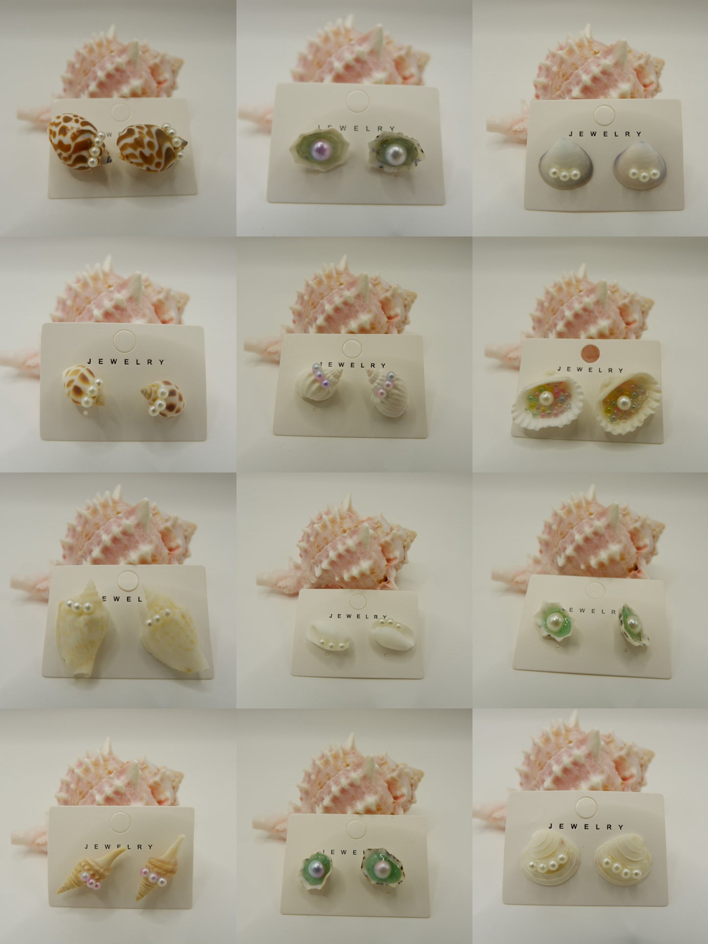 Conch Shell Stud Earrings