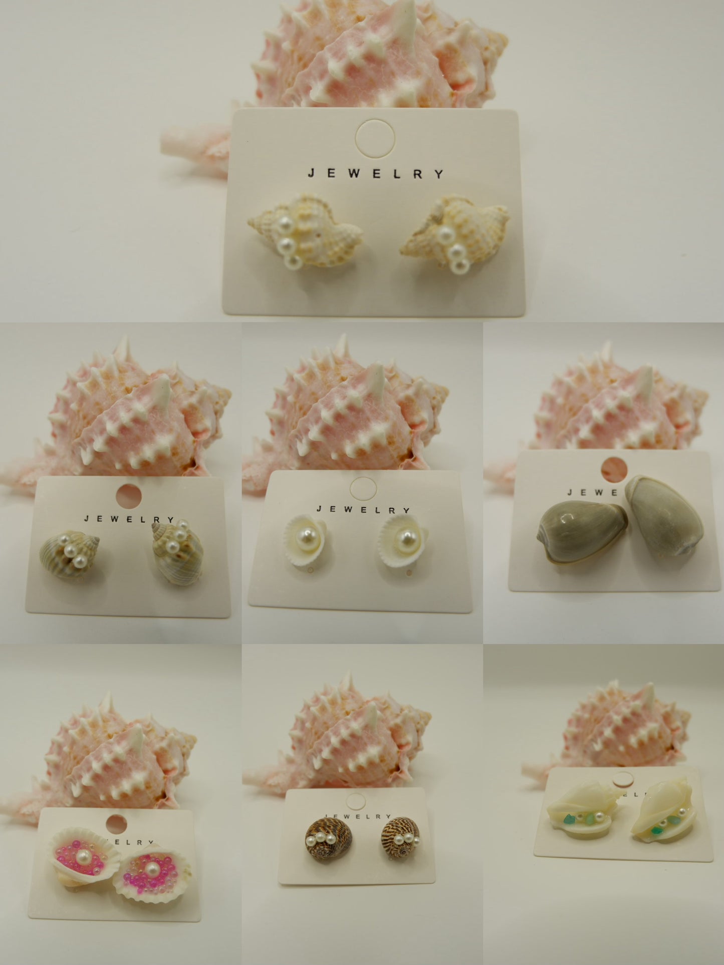 Conch Shell Stud Earrings
