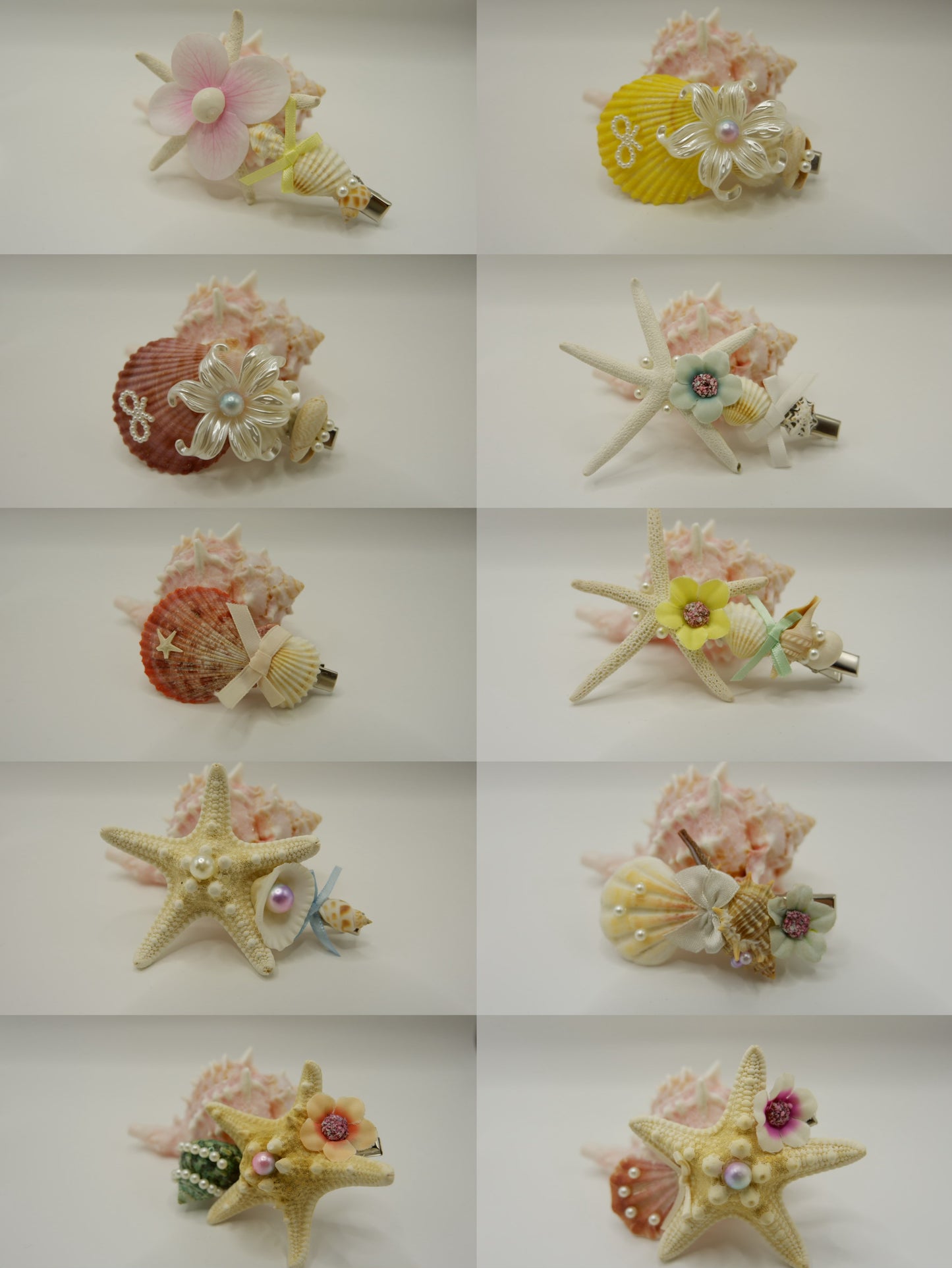 Shell & Conch Hair Clips